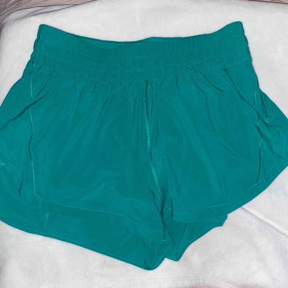 Lululemon Track That High-Rise Lined Short 3”|kelly green|size 10